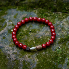Calm/Tranquil Agarwood and Cinnabar Bracelet