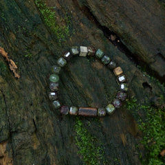 Hope/Light/Power Alashan Agate Dragon Crystal Bracelet