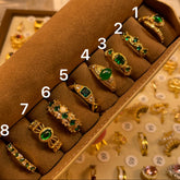 Emerald Adjustable Haute Couture Ring