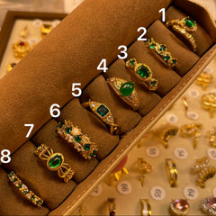 Emerald Adjustable Haute Couture Ring