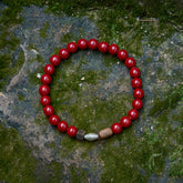 Calm/Tranquil Agarwood and Cinnabar Bracelet